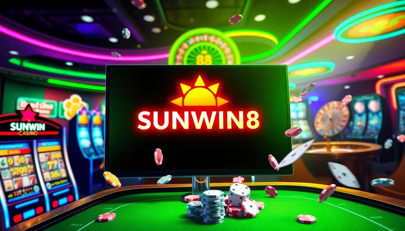 Experience the excitement at SUNWIN 88 with vibrant slot machines and interactive gaming tables.