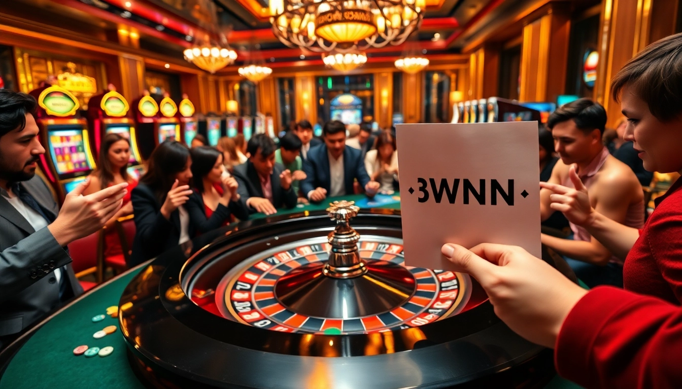 Players intensely engaging at the 58WIN roulette table with vibrant chips and a lively casino backdrop.